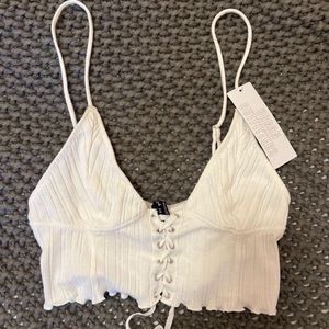 Urban Outfitters White Out From Under Crop Top